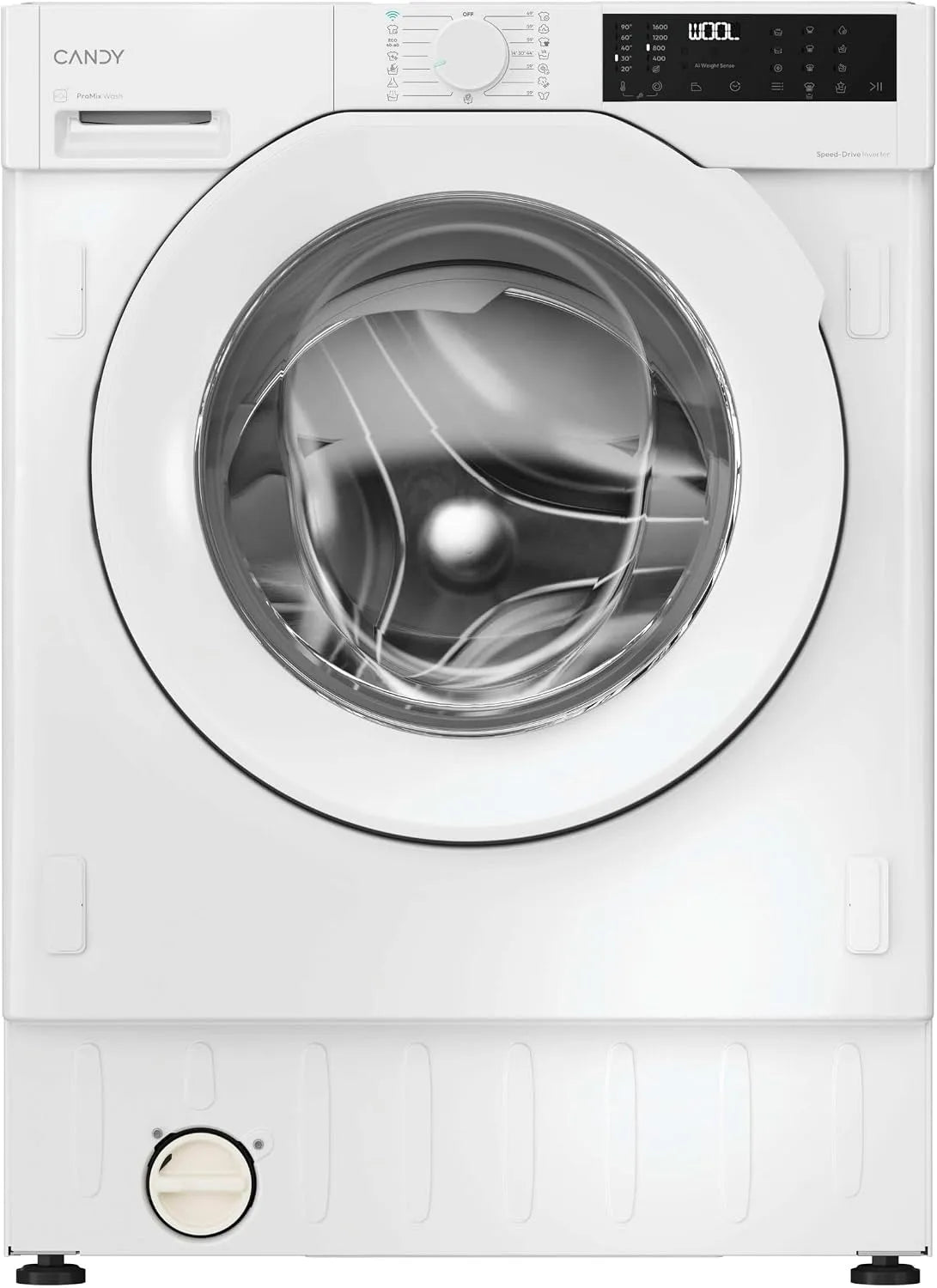 Candy BC448M4D8J-S 24H Lavatrice, 8 kg, blocco bambini, Wi-Fi, Inverter, display digitale, bianco, Pro-Wash 400, 1400 Giri, min, 16 cicli