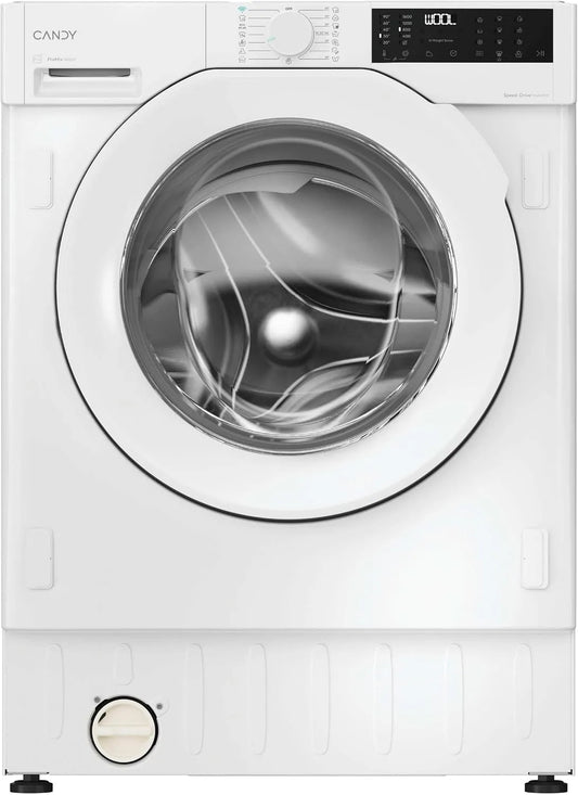 Candy BC448M4D8J-S 24H Lavatrice, 8 kg, blocco bambini, Wi-Fi, Inverter, display digitale, bianco, Pro-Wash 400, 1400 Giri, min, 16 cicli