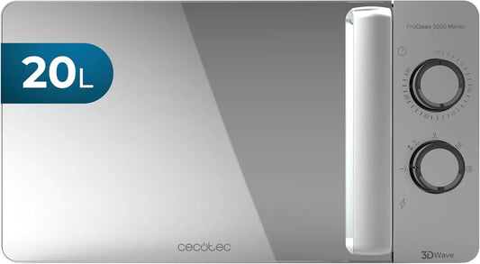 Cecotec Ready2Clean 3DWave Forno a microonde, 20 L, 700 W, tecnologia 3DWave, rivestimento Ready2Clean per una migliore pulizia, Desgin conn porta a