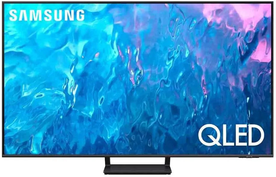Samsung QE55Q70CATXZT Smart TV, 55 pollici, televisore, 4K UHD, QLED, Google Assistant, Alexa e Siri, grigio, Titan Gray 2023, Dual LED, OTS Lite