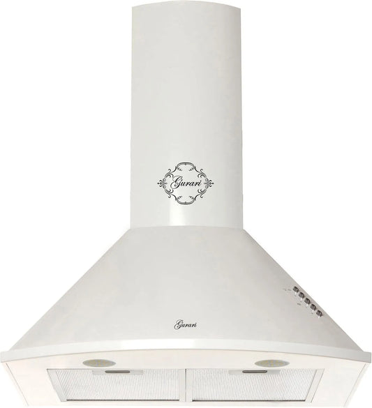 Cappa aspirante, 60 cm, 1000 m3/h, cappa da cucina, scarico e ricircolo, montaggio a parete, bianco, 3 gradini, bianca