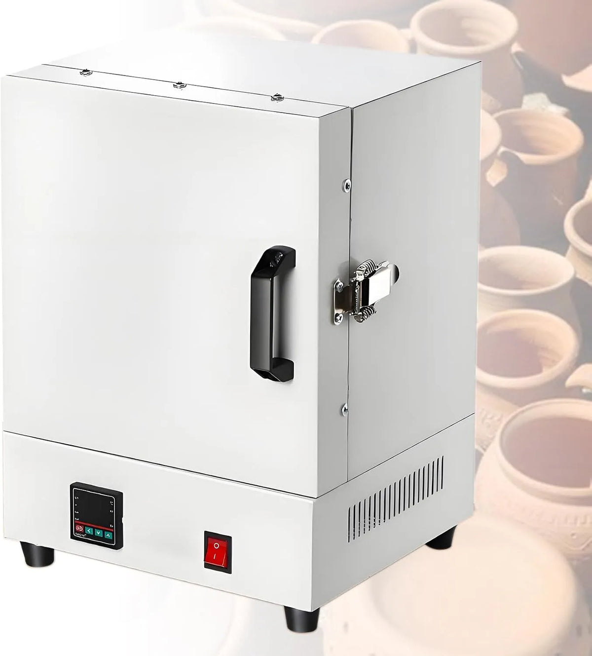 Forno elettrico, 2000 W, industriale, 2 zone di temperatura, Forno da Laboratorio Ad Alta Temperatura da 1150°C, Forno a Muffola Chiuso