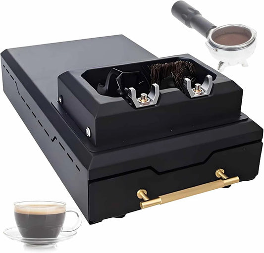 Prodotto Risparmia Spazio, Macchina per La Pulizia dei Fondi di caffè per Uso Domestico, Design con Cassetto Rimovibile, Semplice Detergente Black