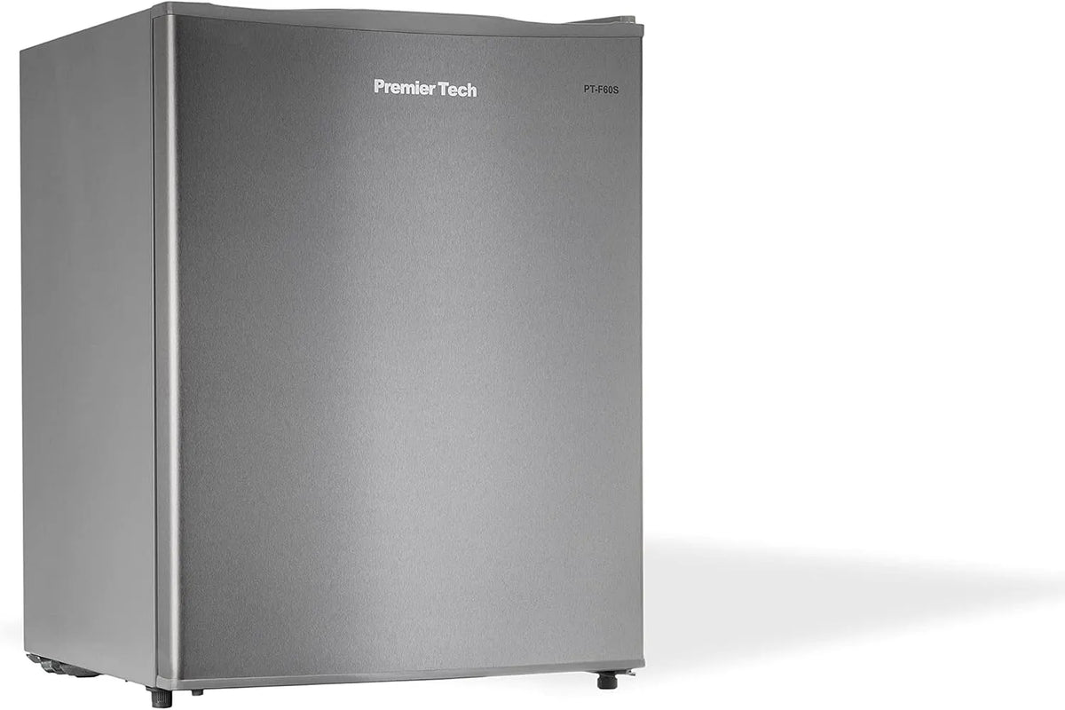 Frigorifero PT-F60S, 58 L, argento, PremierTech Mini Frigo 58 Litri Frigorifero da Hotel Ufficio Silver PT-F60S