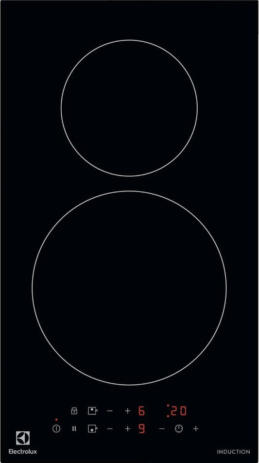 Electrolux Serie 300 LIT30230C Piano cottura a induzione, 30 cm, 2 fuochi, piastra a induzione, nero, Vetroceramica ad induzione, 65kW, Assorbimento