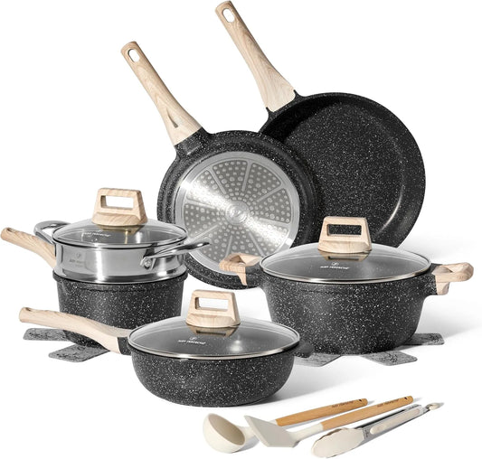 modello 24, 28cm, Batteria di pentole antiaderente 24, JUST PERFECTO Batteria Pentole e Padelle a Induzione, Set Padelle Antiaderenti Per tutti i