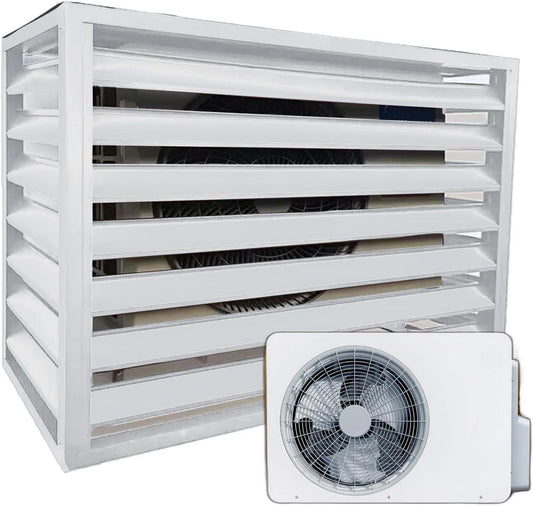 modello 1.5P, Copertura per Pompa di Calore Bianco Piano Sup 100×50×70, Insonorizzante Protezione Antifurto Resistente alle Condizioni Estreme - Per