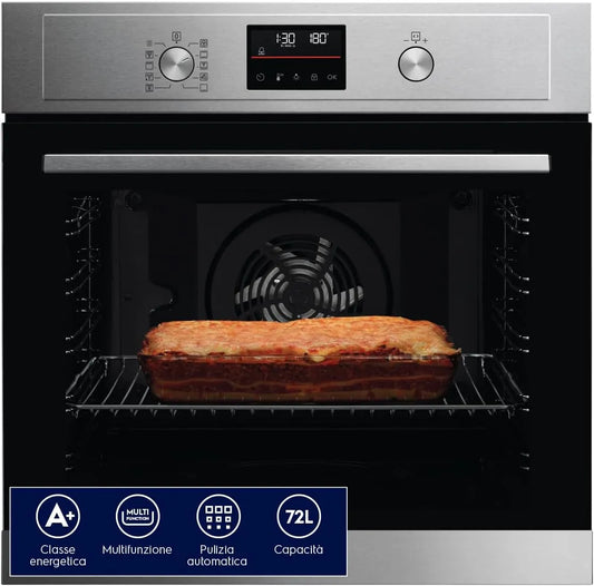 Electrolux EOF4P46X Forno elettrico, 72 L, acciaio inox, Electrolux EOF4P46X Forno Elettrico Multifunzione 72L SteamBake Inox