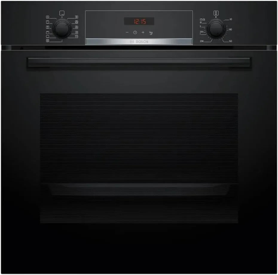 Bosch Serie 4 HBA574BB3 Forno elettrico, 60 x 60 cm, da incasso, effetto 3D, nero, controllo display LED, aria calda 3D per cottura uniforme