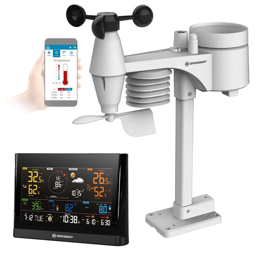 Prodotto BRESSER -Centrale meteorologica WLAN Comfort con sensore professionale 7 in 1 e moderno display a colori