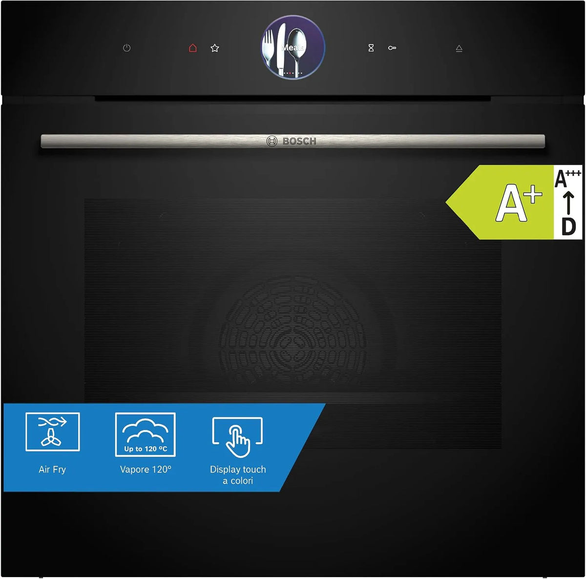 Bosch Serie 8 HSG7261B1 Forno elettrico, classe energetica A, vapore, nero, Vapore fino a 120°C