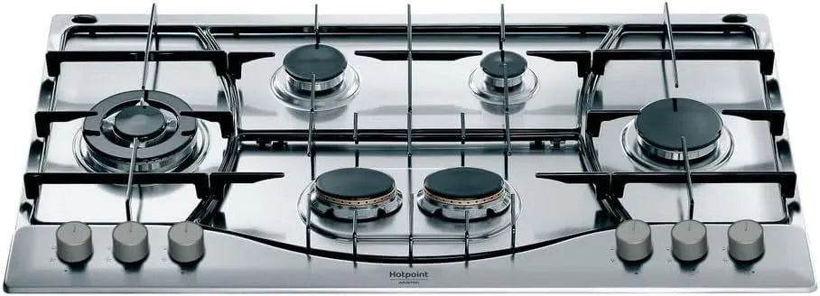 Piano cottura a gas, 90cm, acciaio inox, fornello a gas, Hotpoint Ariston - Piano cottura a gas PHN 962 TS