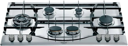 Piano cottura a gas, 90cm, acciaio inox, fornello a gas, Hotpoint Ariston - Piano cottura a gas PHN 962 TS