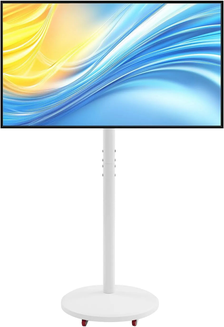 Monitor, 43 pollici, portatile, regolabile fino a 30 kg, Supporto per TV arrotolabile, regolabile in altezza, inclinabile, adatto per televisori