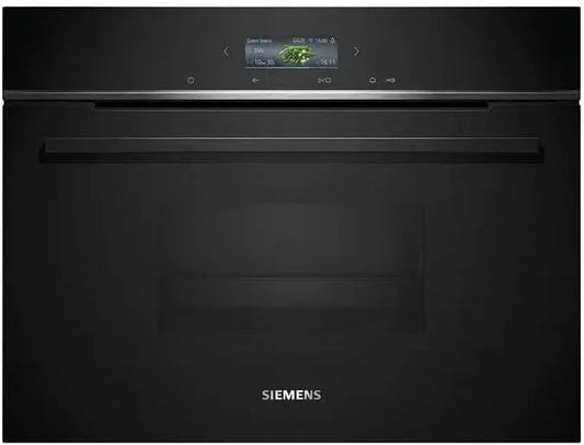Siemens iQ700 CD714GXB1 Pentola e padella, 60 x 45 cm, 3 L, da incasso, ampio serbatoio, vapore, nero, serbatoio dell'acqua da 1, Smarter, display a