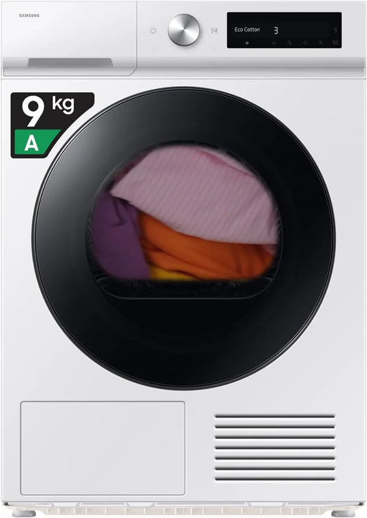 Samsung DV90DB7845GW/U3 85H Asciugatrice, 60 L, 9 kg, Wi-Fi, Display AI Control, Samsung Asciugatrice Bespoke AI DV90DB7845GW/U3, 60L x 85H x 60P cm