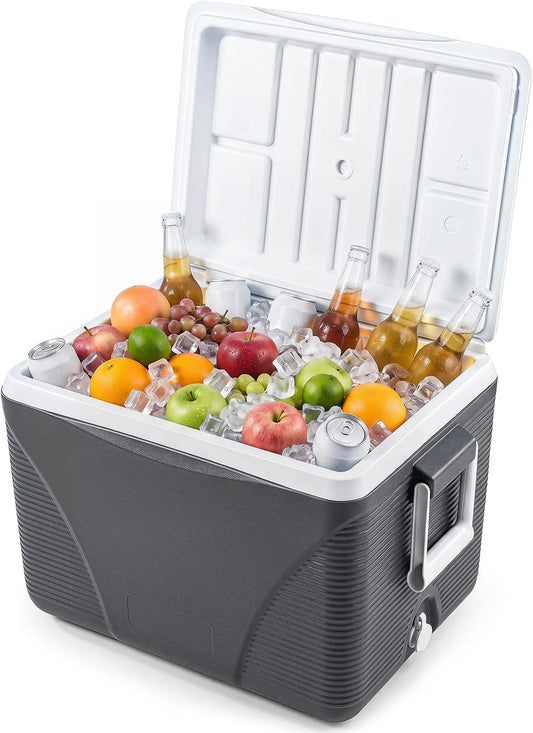 Frigorifero portatile, 41 L, IP65, mini frigo portatile, Frigorifero Termico con Manici, Coperchio e Portabicchieri, Ghiacciaia Impermeabile per Cibi