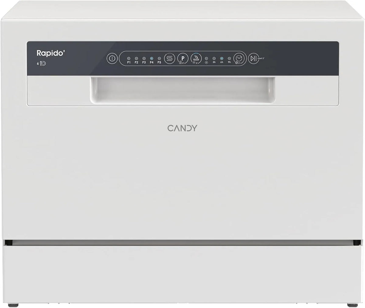 Candy Lavastoviglie, classe energetica E, bianco, Candy Rapidò Lavastoviglie Compatta da Tavolo 6 Coperti