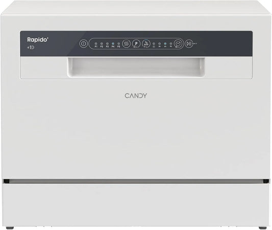 Candy Lavastoviglie, classe energetica E, bianco, Candy Rapidò Lavastoviglie Compatta da Tavolo 6 Coperti