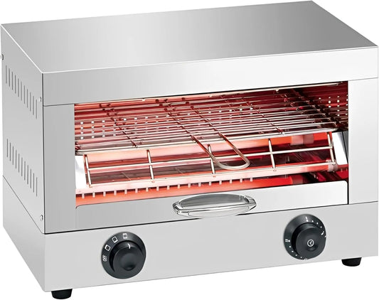 Forno elettrico, industriale, professionale, acciaio inox, MBH, MBH - Tostapane industriale elettrico a 1 piano INOX per la RISTORAZIONE. Forno