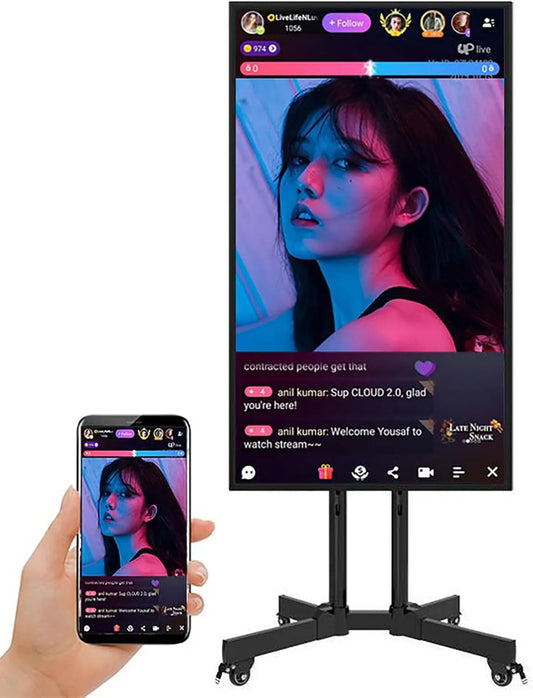 Display digital signage, 43 pollici, display pubblicitario, visualizzazione pubblicitaria digitale, soluzione all-in-one per display live streaming e
