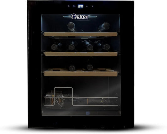 Cantinetta vino, 15 bottiglie, 4 a 18 °C, touch, 3 Ripiani estraibili, Mono Temperatura, Tecnologia Compressore, Design elegante, Libera Istallazione