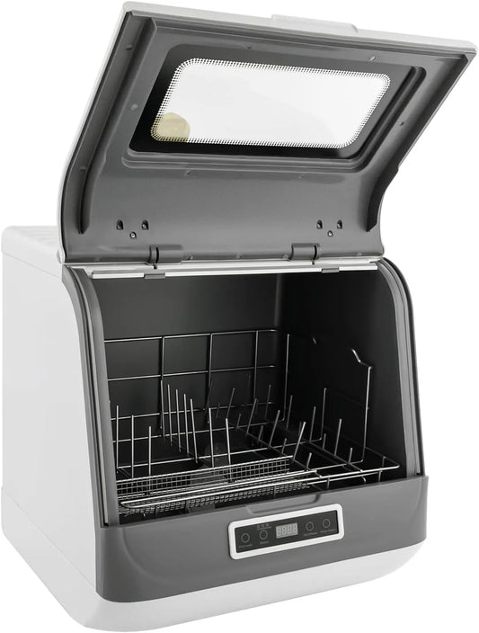 Lavastoviglie, 45 x 40 x 44, 8 cm, 800 W, 3 programmi, 55 a 65 °C, 220 V, display LED, appartamento e campeggio, adatta per cucina