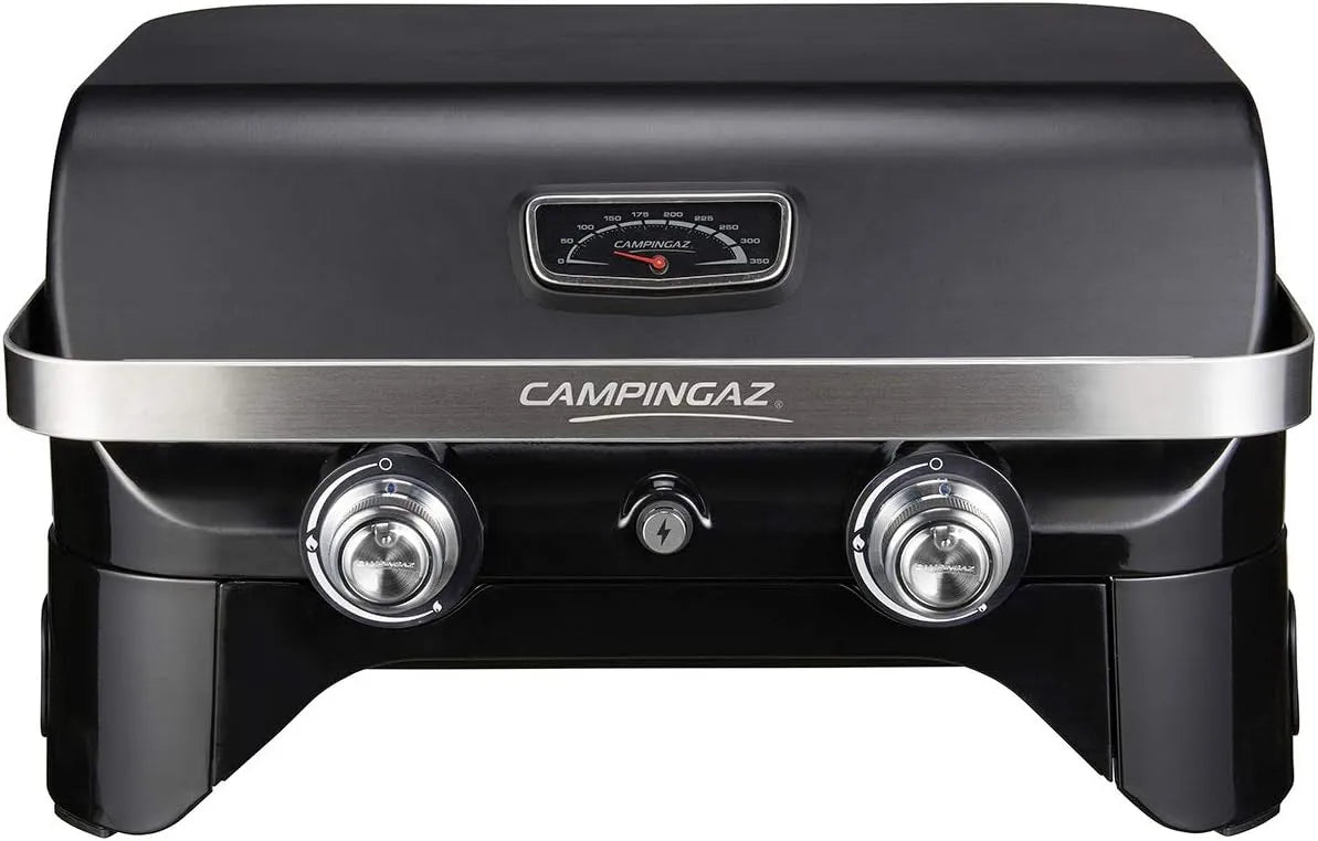 Prodotto griglia da tavolo portatile, Campingaz Attitude 2100 LX griglia a gas, 2 bruciatori in acciaio, potenza di 5 kW, griglia a gas per campeggio
