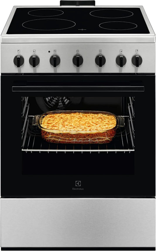 Electrolux LKR620066X Cucina con forno, 60x60 cm, 4 fuochi, classe energetica E