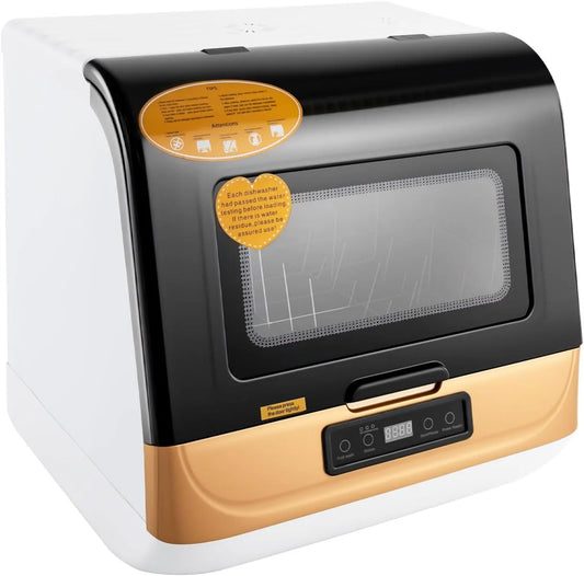 Lavastoviglie, 800 W, 3 programmi, per 4-6 coperti, oro, Lavastoviglie da tavolo con 3 programmi