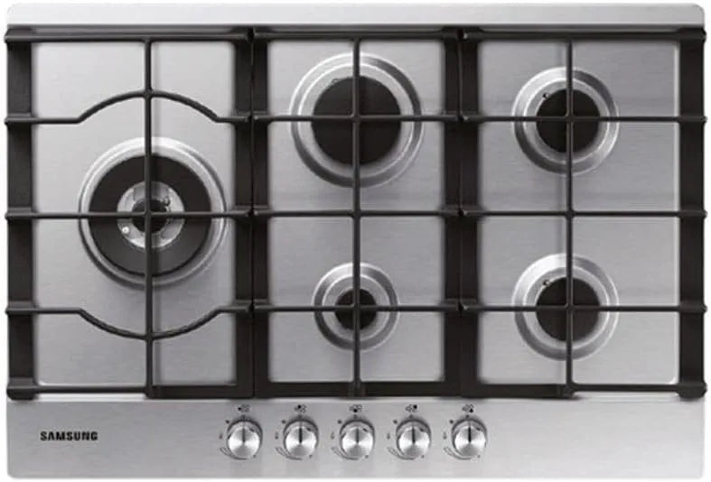 Samsung Na75M3130As Piano cottura a gas, 75Cm, acciaio inox, fornello a gas, Samsung Piano Cottura agas Na75M3130As Finitura Acciaio Inossidabile da