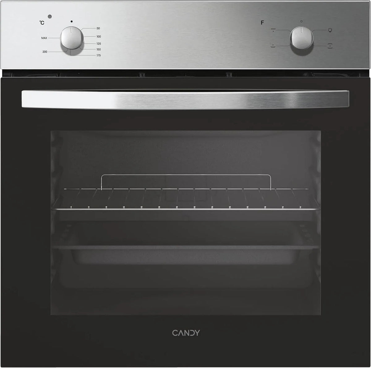 Candy 56.8x59.5x59.5 Forno elettrico, 56.8x59.5x59.5 cm, 70 L, 4 programmi, classe energetica A, da incasso, grill, acciaio inox, Candy FCS 100 X