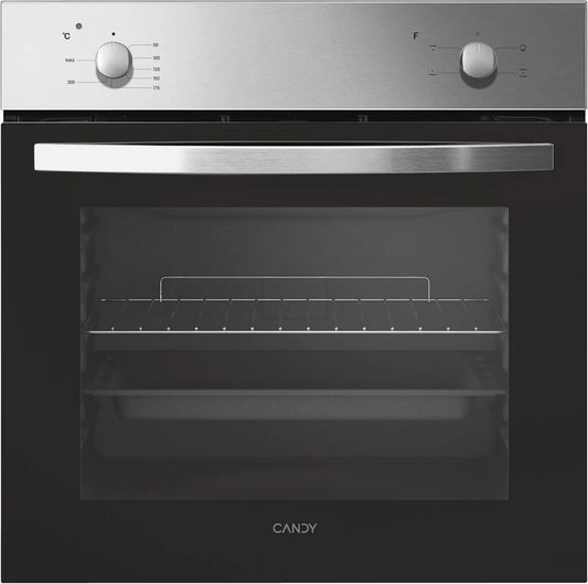 Candy 56.8x59.5x59.5 Forno elettrico, 56.8x59.5x59.5 cm, 70 L, 4 programmi, classe energetica A, da incasso, grill, acciaio inox, Candy FCS 100 X