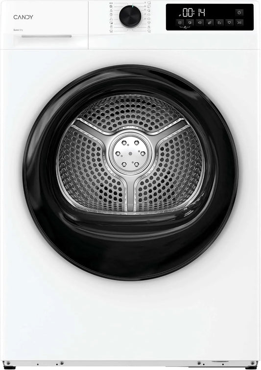 Candy 8N1B-S 24H Asciugatrice, 8 kg, 62 dB, bianco, ProDry 300 GDL, AI Smart Move, 16 cicli, 7 rapidi, asciugatrice 8KG, 62DB, casa ritardata 24H