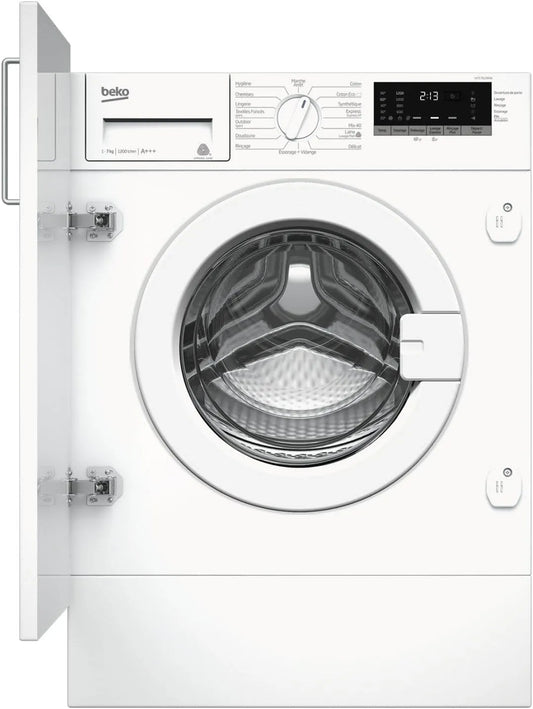 Beko WITC7612B0W Lavatrice, 7 kg, da incasso, bianco, min A+++, Beko WITC7612B0W lavatrice Incasso Caricamento frontale Bianco 7 kg 1200 Giri