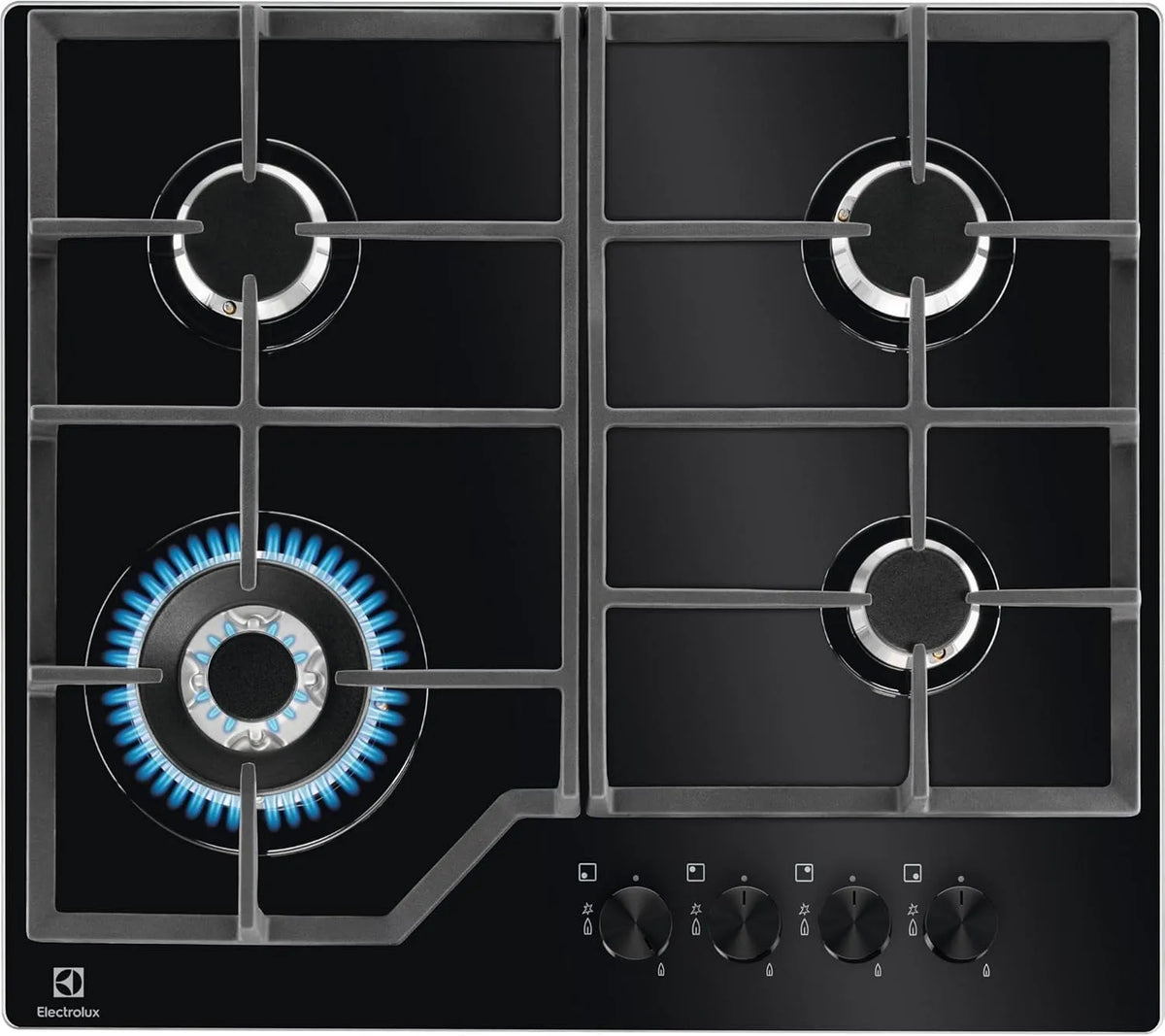 Electrolux EGM6343YAK Piano cottura a gas, 60 cm, fornello a gas, nero