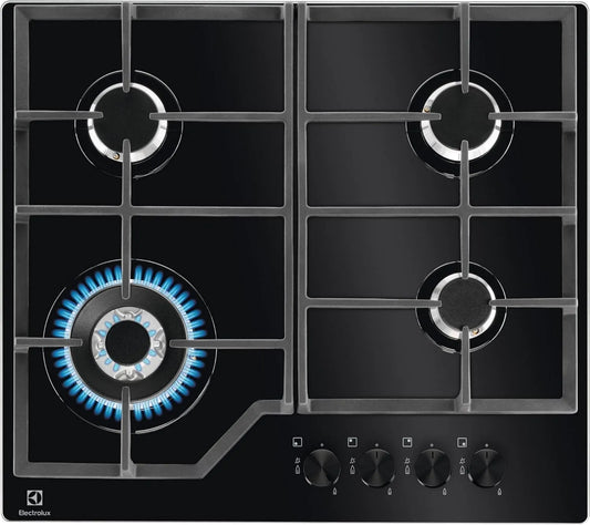 Electrolux EGM6343YAK Piano cottura a gas, 60 cm, fornello a gas, nero