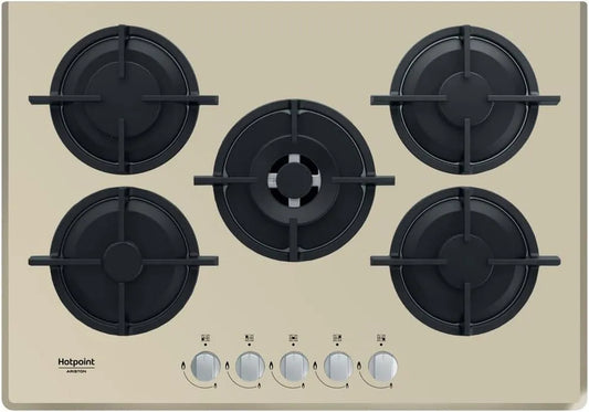 HAGD Champagne Da incasso 73 cm Gas 5 Fornello, Hotpoint 72S/CH