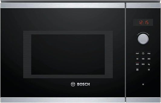 Bosch Serie 4 BFL523MS0 Forno a microonde, 20 L, 800 W, da incasso, acciaio inox, Schermo LED