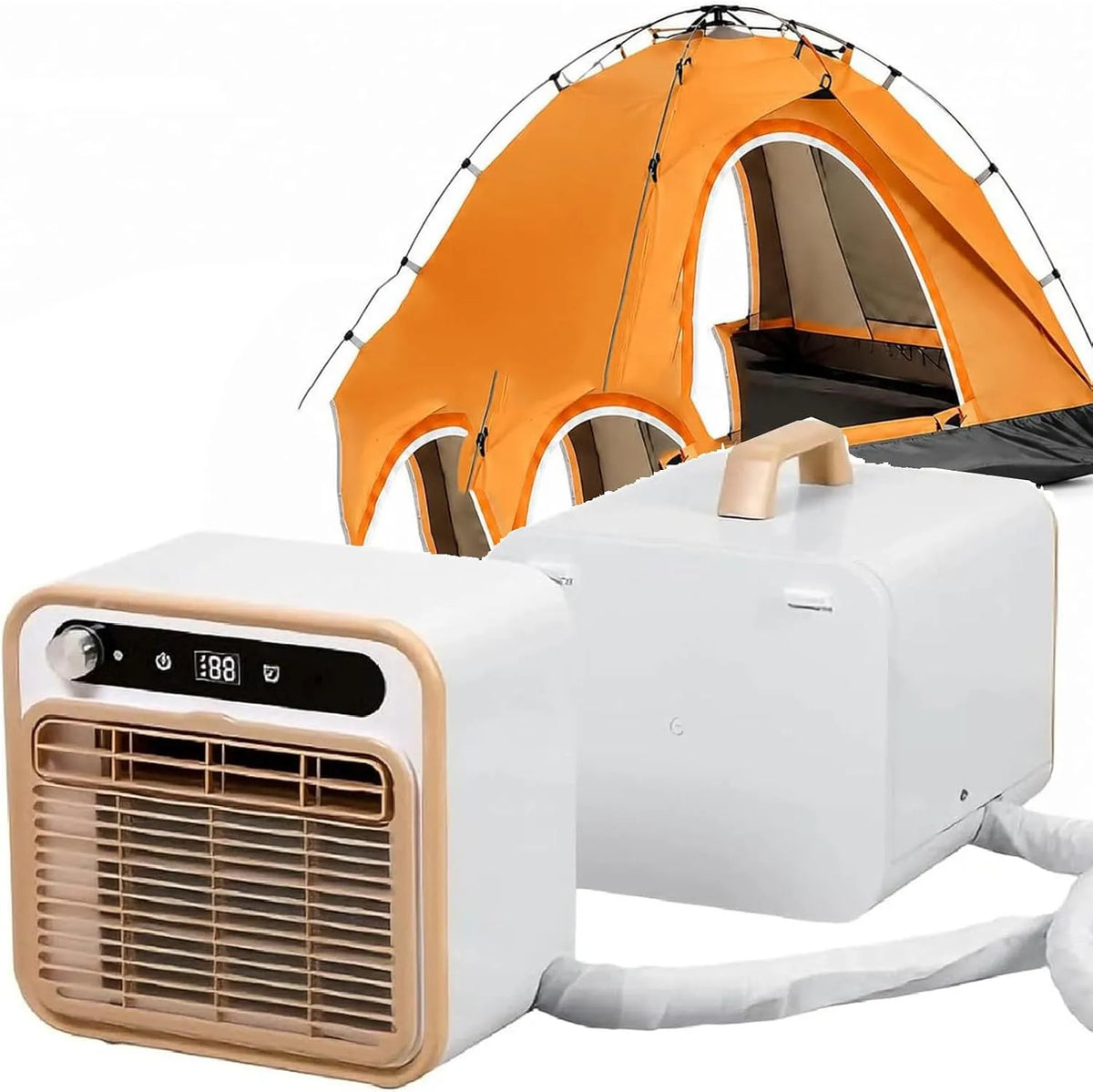 Condizionatore 2mconnectingpipe, 1500 W, portatile, Unità Climatizzata Split Da 1500W Con Maniglia, Mini Climatizzatore Compatto per Tenda Da