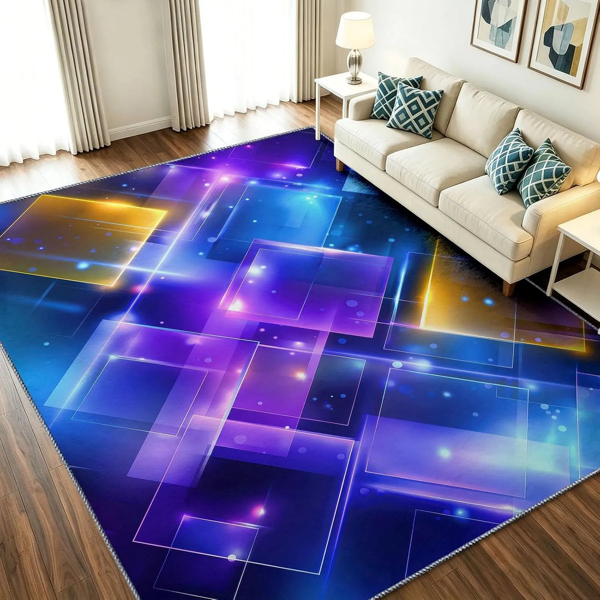 Lavatrice, 160 x 230 cm, industriale, decorazione del soggiorno, blu, Tappeto per soggiorno, per camera da letto, antiscivolo, a pelo corto