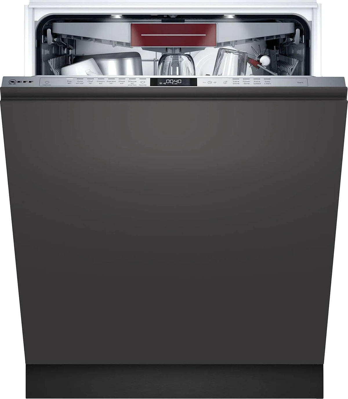 NEFF S157ZCX35E N70 Lavastoviglie, 60 cm, 8 programmi, Home Connect, incasso totale, acciaio inox, TimeLight, essiccazione zeolite