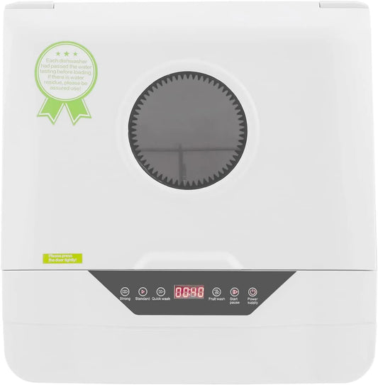 Lavastoviglie, 6 L, 800 W, 4 programmi, 55 dB, bianco, attacco 6L, silenzioso, tavolo per cucina, camper