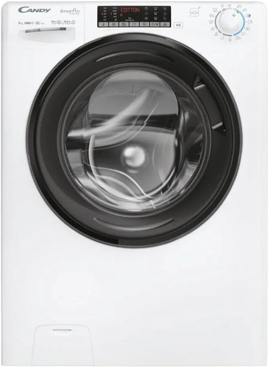 Candy 496TWMB6/1-S Lavatrice, 9 kg, classe energetica E, Inverter, 1400 giri, CSO, Carica Frontale