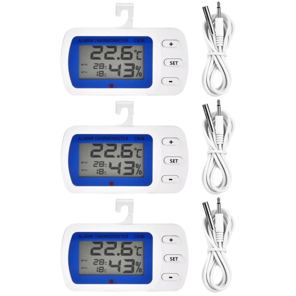Congelatore, MAGICLULU 3pezzi, freezer verticale, bianco, MAGICLULU 3pezzi Termometro Per Frigorifero e Congelatore Allerta Temperatura Alta e Bassa