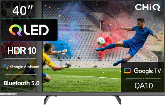 Smart TV, 40 pollici, televisore, CHiQ 40QA10, QLED, HDR, triplo tuner DVB-T2, S2, audio Dolby, Full HD, HEVC Main 10, Chromecast Integrato
