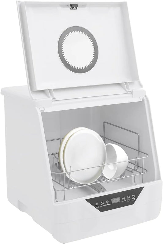 Lavastoviglie, 4 programmi, Per Piccole Case, Appartamenti, Roulotte 2-5 Persone, Pulizia Profondo a 360°, Intensivo, Standard, Veloce, Frutta