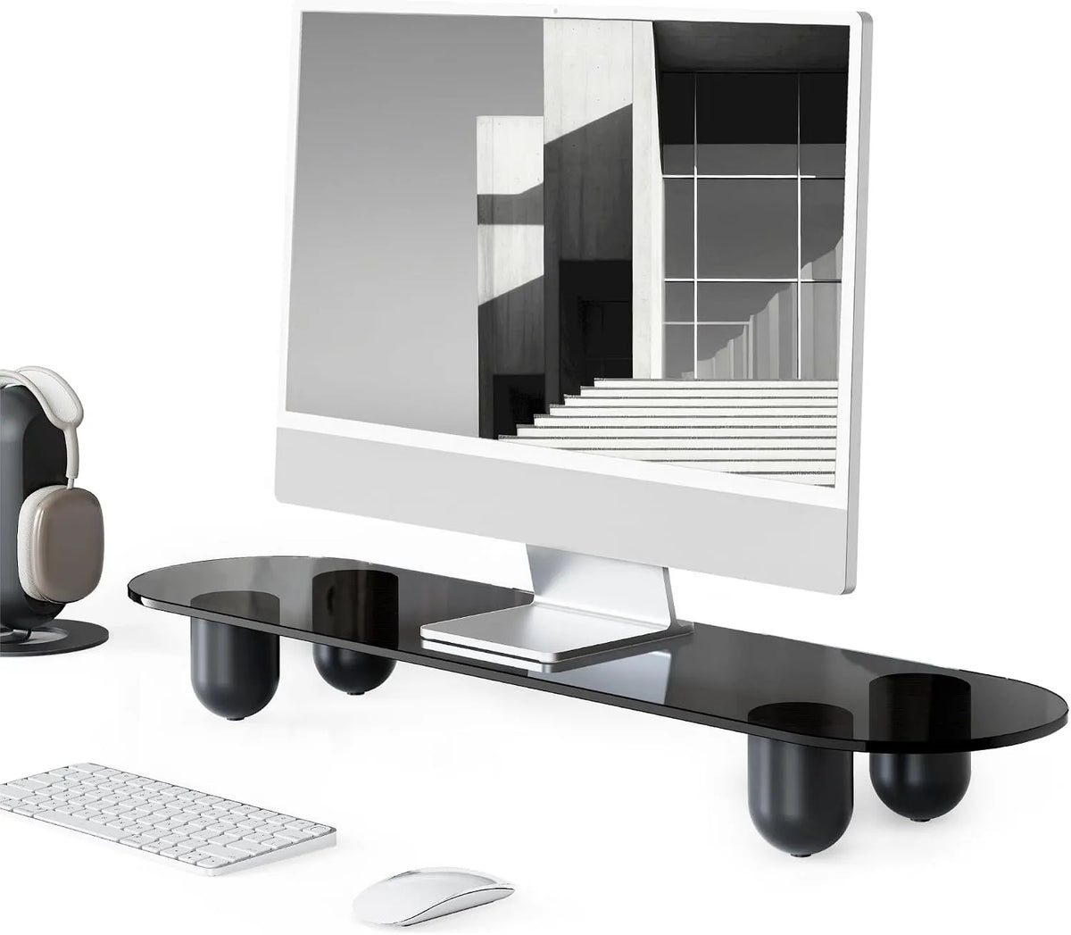Monitor, 86 cm, portatile, schermo PC, nero, Carico di 20 kg, 3 cm, Televisore, Stampante