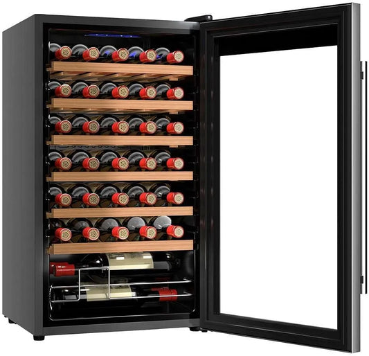 Cecotec 80 l, inox compressore, raffreddamento a compressore, temperatura regolabile da 5 a 18°C Bolero grandsommelier 34030, Display, controllo touch