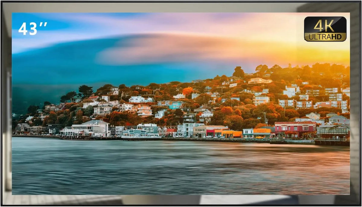 Smart TV 430E029, 43 pollici, televisore, 4K UHD, IP65, modello 2026, Alexa integrato, pannello a specchio intelligente, telecomando magico
